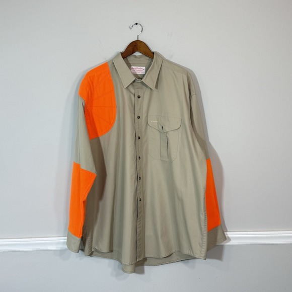 Filson Other - Vtg 90s C.C. Filson Co. Padded Hunting Shooting Shirt Orange Khaki Gorp Sz XXXL